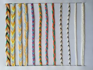 Multi Colored Piping Border Lace