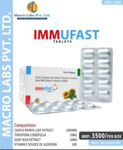 Carica Papaya Leaf Extract, Tinospora Cordifolia, Goat Milk Extract And Vitamin E Tablets