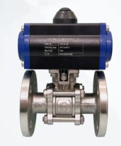 Pneumatic Actuated Flanged Three Piece Ball Valve