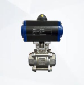 Pneumatic Actuated Screwed Three Piece Ball Valve