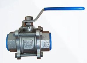 SS304 Screwed Three Piece Ball Valve