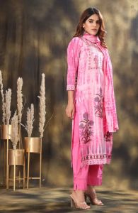 Shibori Printed Cotton Kurta Pant Dupatta Set