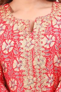 Women Gotta Patti Uppada Silk Trousers Kurta Set