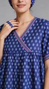 Embroidered Cotton Jaipuri Embroidery Nighty