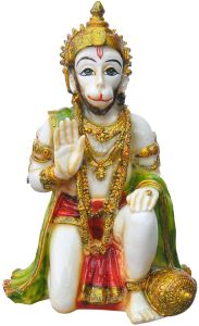 Hanuman Ji Blessing Pose Resin Statue