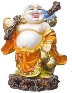 Laughing Buddha Standing Wealth Bag Idol