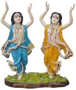 Radha Krishna Dancing Devotional Figurine Set