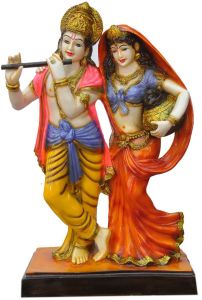 Radha Krishna Flute Playing Idol Statue
