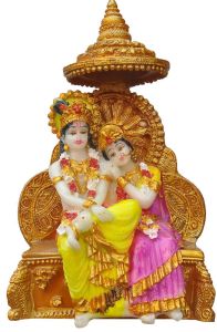 Radha Krishna Royal Seat Idol