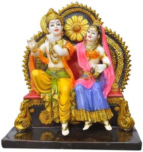 Radha Krishna Sitting Idol Statue