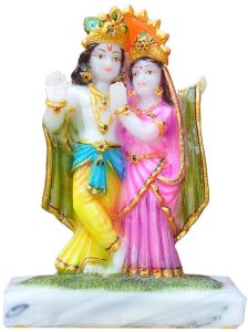 Radha Krishna Standing Blessing Idol