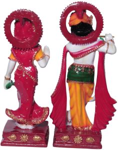 Radha Krishna Standing Flute Pair Idol Set