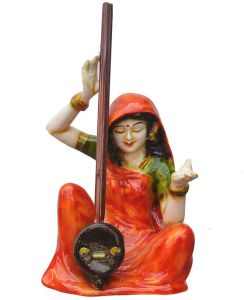 Rajasthani Lady Musician Sitting Idol