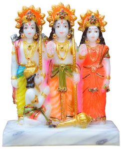 RAM Lakshman Sita Idol Set with Devotional Hanuman Figure