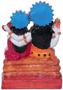 Shiv Parivar Ganesh Sitting Marble Finish Idol