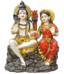 Shiv Parvati Blessing Pose Decorative Idol Statue