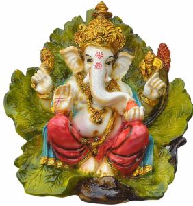 Shree Ganpati Leaf Back Blessing Idol