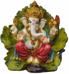 Shree Ganpati Leaf Back Blessing Idol