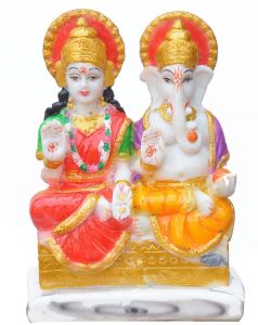 Shree Laxmi Ganesh Blessing Sitting Murti