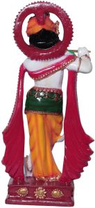 Standing Krishna Flute Marble Finish Decorative Idol