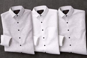 Men Printed Casual White Shirt
