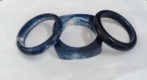 Blue  Marble Resin Bangle