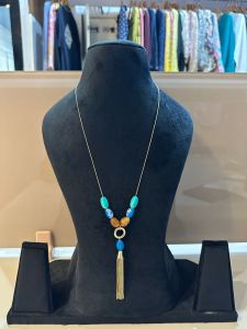 Boho Style Beaded Tassel Pendant Necklace