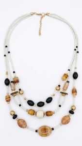 Chunky Hibiscus Seed Bead Necklace