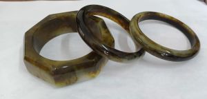Geometric Round Marbled Resin Bangle