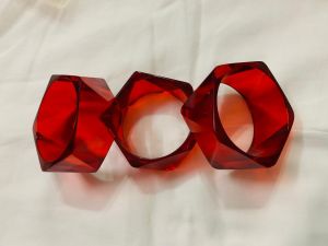 Glossy Red Acrylic Bangles