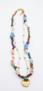 Handcrafted Multi Colored Beachy Beaded Necklace