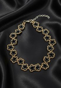 Handmade Floral Beaded Necklace