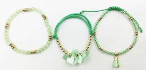 Mint Green Beaded Bracelet Set