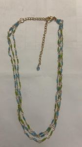 Multi Layer Glass Beaded Necklace