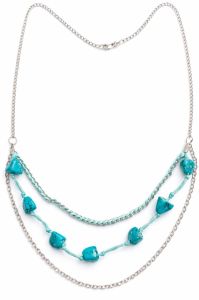 Multi Layered Turquoise Stone Necklace