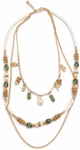 Multilayered Metallic Gold Boho Necklace