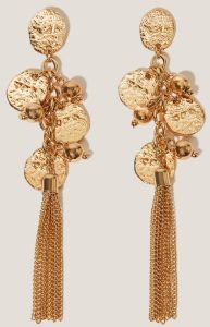 Sohi Gold Plated Long Dangle Earring