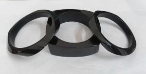 Vintage Chunky Black Resin Bangle