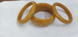 Yellow Vintage Resin Bangle Set