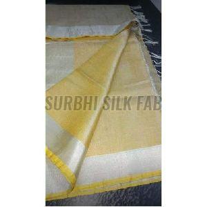 Zari Tissue Linen Saree