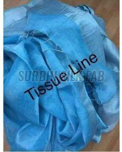 Blue Tissue Linen Saree