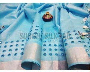 Cotton Linen Saree