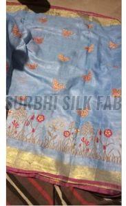 Designer Tissue Linen Saree