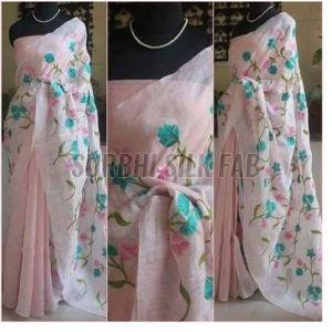 Festive Wear Linen Saree