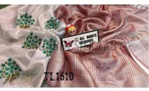 Pure Tissue Linen Saree