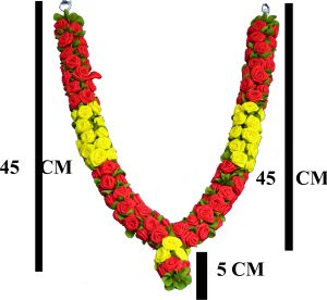 Artificial Red Yellow Rose Garland