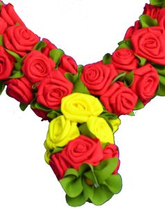 Artificial Red Yellow Rose Garland