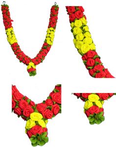 Artificial Red Yellow Rose Garland
