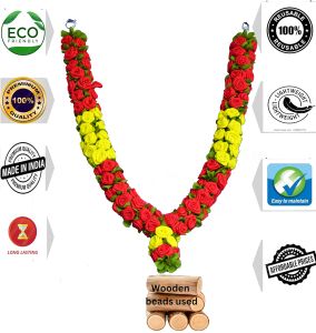 Artificial Red Yellow Rose Garland
