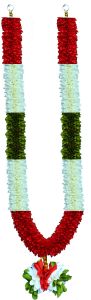 Red, White, Greenplastic Wooden Beads Garland